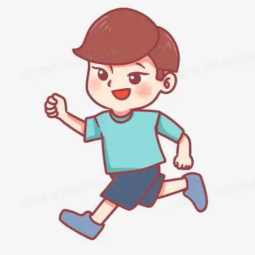 手绘男孩跑步场景免抠png图片素材下载男孩png熊猫办公