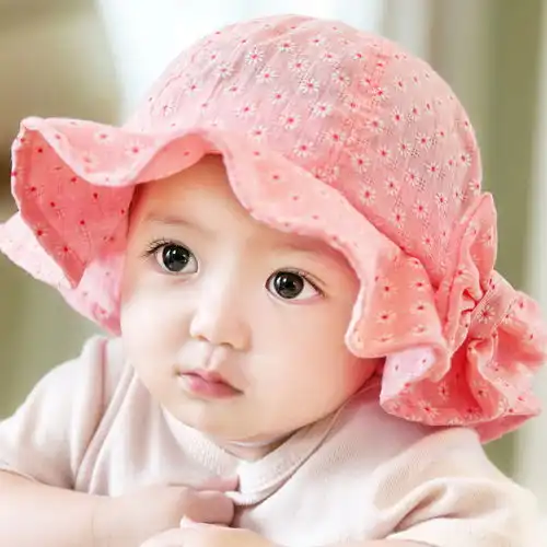 婴儿帽子夏季男女孩新生儿童宝宝0到3个月12凉遮阳防晒太阳帽薄款