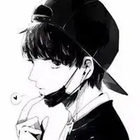 黑白动漫男头像萌萌哒卡通微信头像图片大全
