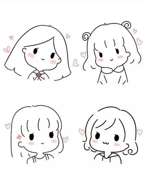 简笔人物,可可爱爱
