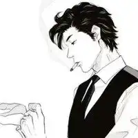 黑白漫画型男头像
