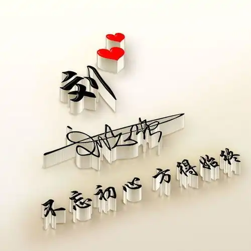 非常漂亮的几款微信头像,3d艺术签名头像,有你的姓氏名字