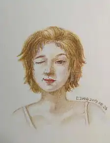 水溶彩铅头像纯艺术彩铅东耳200zcool