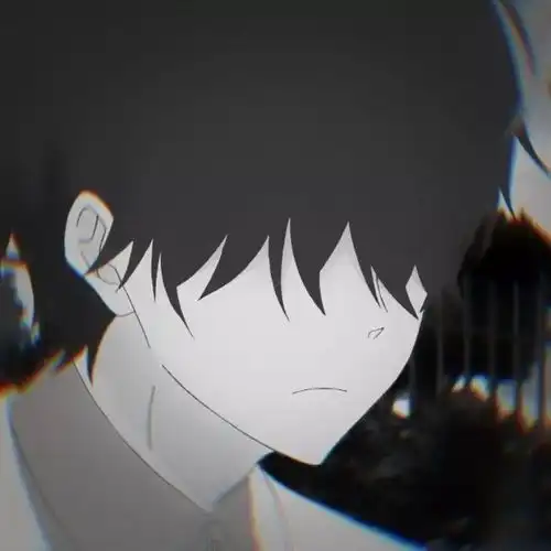微丧黑白动漫男头
