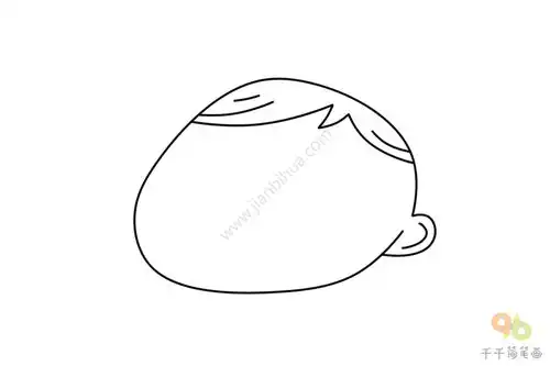 眉开眼笑的男孩表情包简笔画