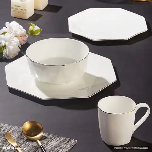纯白餐具厨具摄影图餐具厨具