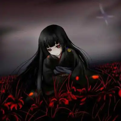 地狱少女阎魔爱头像暗黑唯美地狱少女恐怖头像
