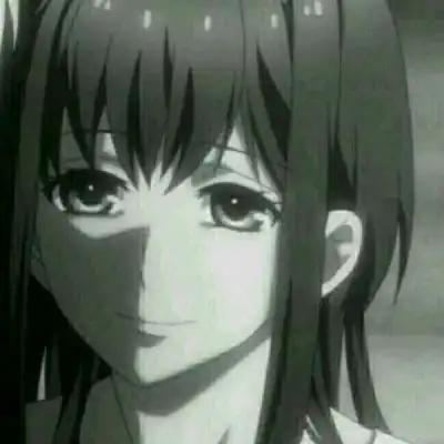 暗黑系动漫女头黑白
