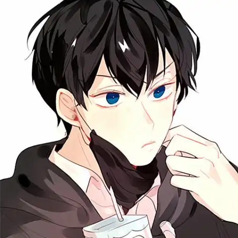 帅气冷漠男生漫画头像
