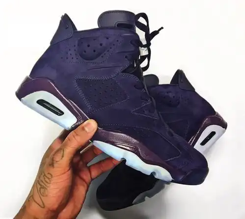 这款骚紫色有点好看男款airjordan6purplerain首次曝光
