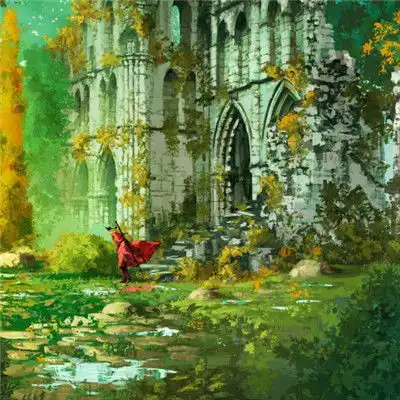二次元插画头像,二次元场景风景插画图片
