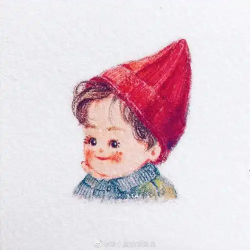 彩铅手绘萌萌的小头像