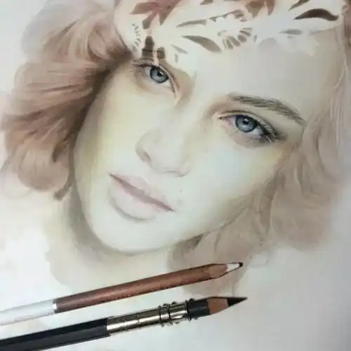 彩铅,又是彩铅竟画出如此高冷的美女