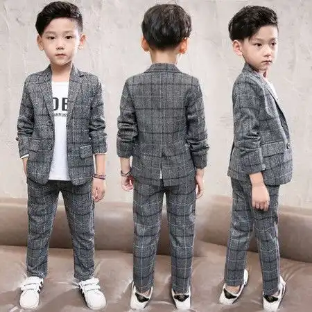 童装2020新款男童西装套装秋装儿童休闲小西服男孩衣服春秋韩版潮