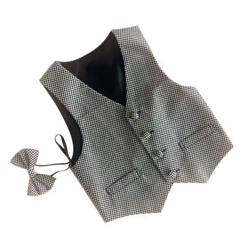 男童春夏西装英伦马甲礼服演出服坎肩黑白格子款时尚潮帅宝宝
