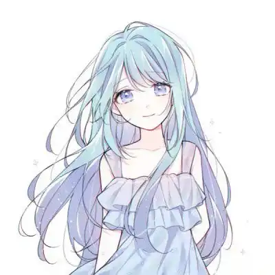 可爱唯美动漫女生头像长发漂亮的二次元女孩图片
