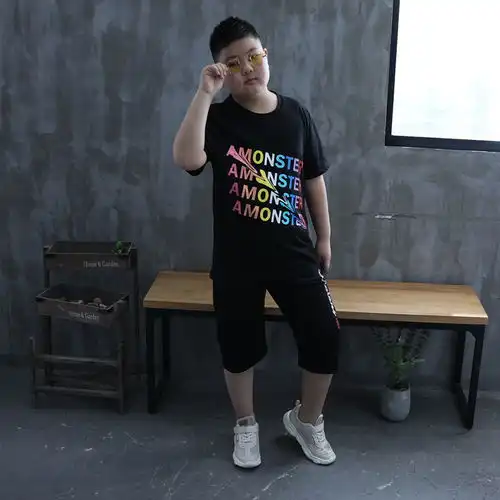胖男童短袖t恤2020新款夏季半袖儿童加肥加大码男孩宽松童装衣服t