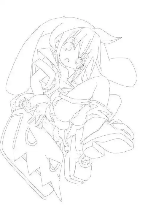 可爱系二次元动漫美少女绘画线稿
