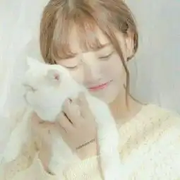 小仙女与小动物的亲密合照头像美女抱可爱猫咪微信头像高清
