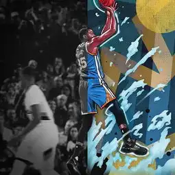 nba球星插画,这么酷的图片我只想拿来做头像