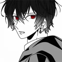 二次元黑白男生qq动漫头像
