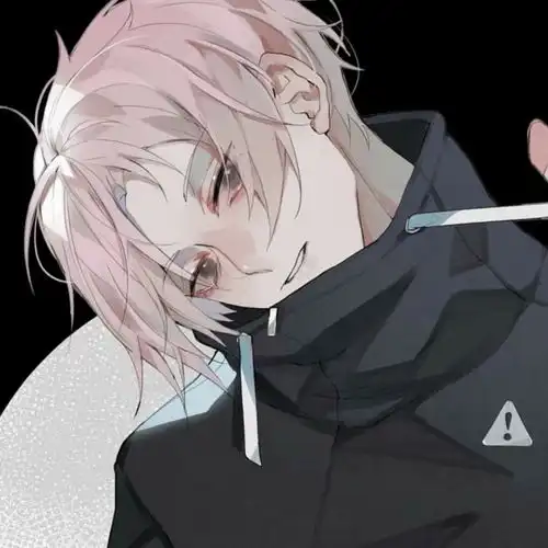 动漫男生头像把烦恼放进口袋,未来的路还很长
