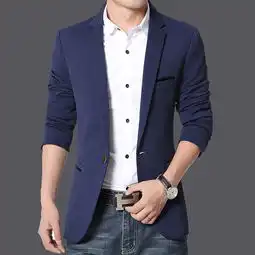 春秋新款男士韩版小西装修身潮男外套偏小一码