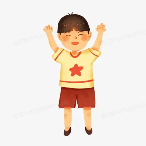卡通手绘活波的小男孩免抠png图片素材下载卡通png熊猫办公
