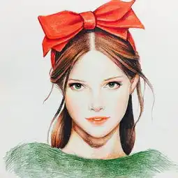 很棒的彩铅手绘明星人物插画作品,我就认识堆糖,美好生活研究所