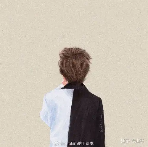 ottokim的男孩子背影插画也很好看啊