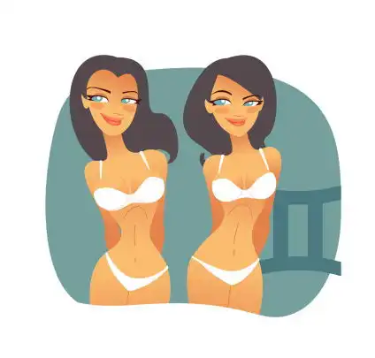 如何电到双子女图
