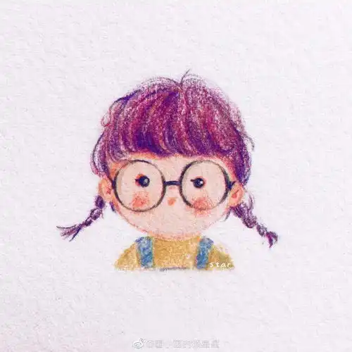 彩铅手绘萌萌的小头像