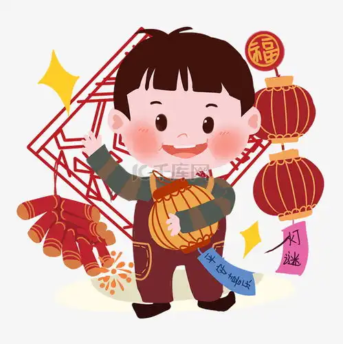 元宵卡通小男孩拿灯笼玩png素材图片免费下载千库网
