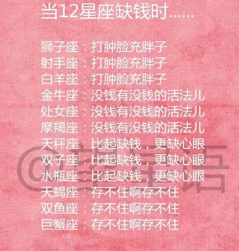 12星座男分手前兆,当12星座缺钱时,最讨喜的5大星座