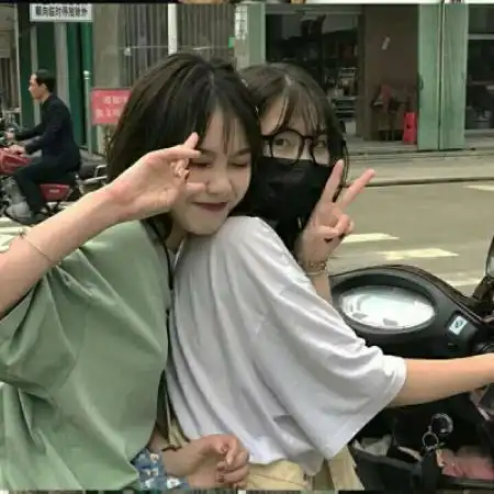 抖音最火闺蜜头像,隔着屏幕能感觉到姐妹情