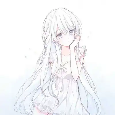 可爱唯美动漫女生头像长发漂亮的二次元女孩图片
