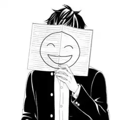 来个二次元黑白侧身看书男头像
