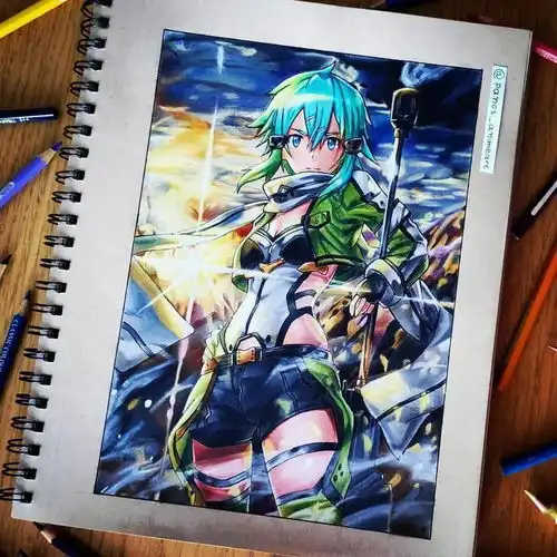 原来彩铅画动漫人物这么好看,爱了爱了