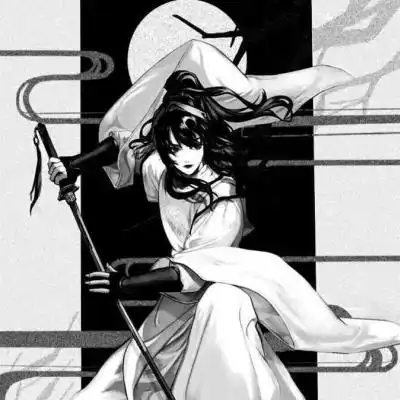 古风黑白女生头像
