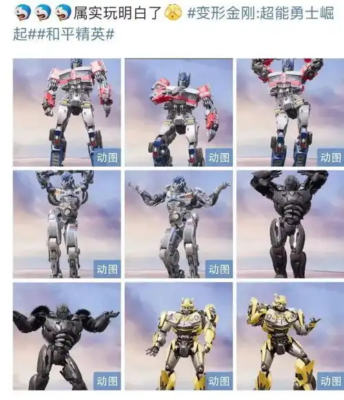 给擎天柱平底锅,猛男天团出道,和平精英让玩家玩high了