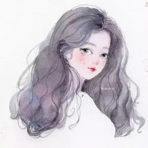 水彩画手绘小水彩画手姐姐们收头像了,清新风水彩画