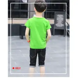 男童套装两件套2018夏装中大童小学生男孩印花儿童
