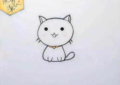 可爱的小猫简笔画,简单易学,你学会了吗