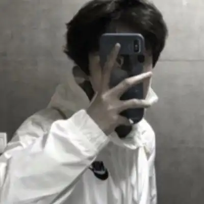 简单帅气的韩国男生头像手机挡脸韩系欧巴
