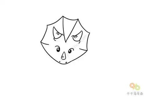 三角龙儿童简笔画