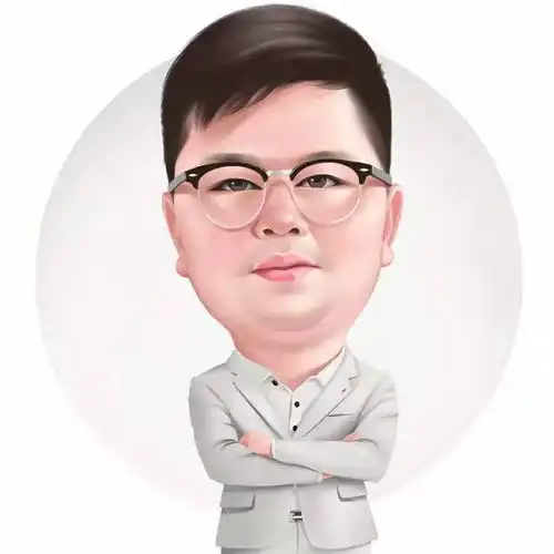 商务男士风格头像,手绘真人漫画微信头像,帅气感满满
