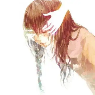 伤感动漫头像女生哭泣绝望心碎二次元qq头像