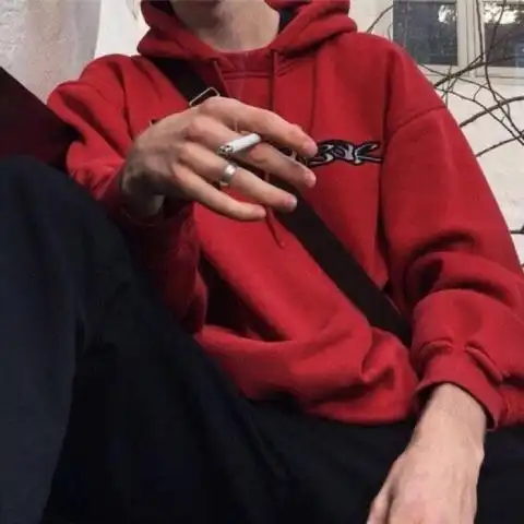 快手网红红色头像一组荧光红色系男生快手专用清晰头像
