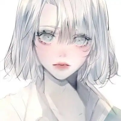 手绘女生高冷拽狠女生动漫头像

