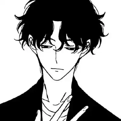 超火黑白男头,漫画黑白男生头像高冷气质
